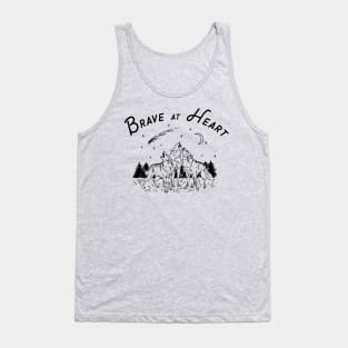 Brave at Heart Wolves on back Tank Top